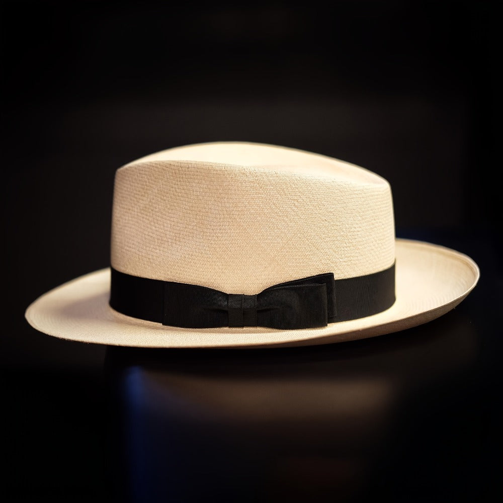Hand-Woven Straw Panama Hat for Men & Women - Wide Brim Fedora with Ribbon Bow, Suitable for Beach, Travel, Weddings, Formal Events | Straw Sun Hat for Outdoor, Casual Wear, Year-Round Versatile Unisex Accessory
