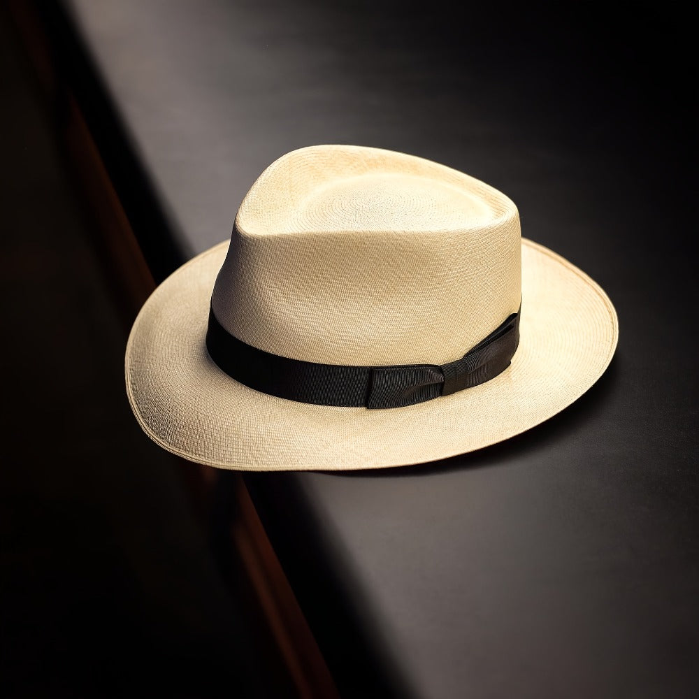 Hand-Woven Straw Panama Hat for Men & Women - Wide Brim Fedora with Ribbon Bow, Suitable for Beach, Travel, Weddings, Formal Events | Straw Sun Hat for Outdoor, Casual Wear, Year-Round Versatile Unisex Accessory