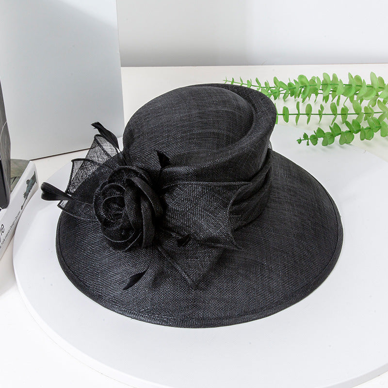 2026 New Summer Filipino Linen Straw Hat, French Retro Wide-Brimmed Top Hat, Party And Banquet Sun Hat