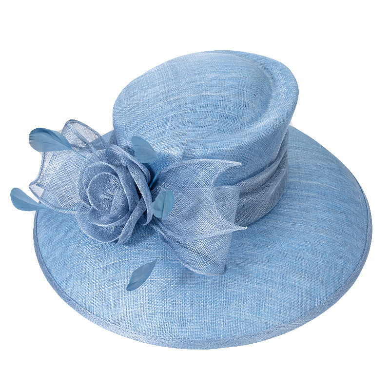 2026 New Summer Filipino Linen Straw Hat, French Retro Wide-Brimmed Top Hat, Party And Banquet Sun Hat