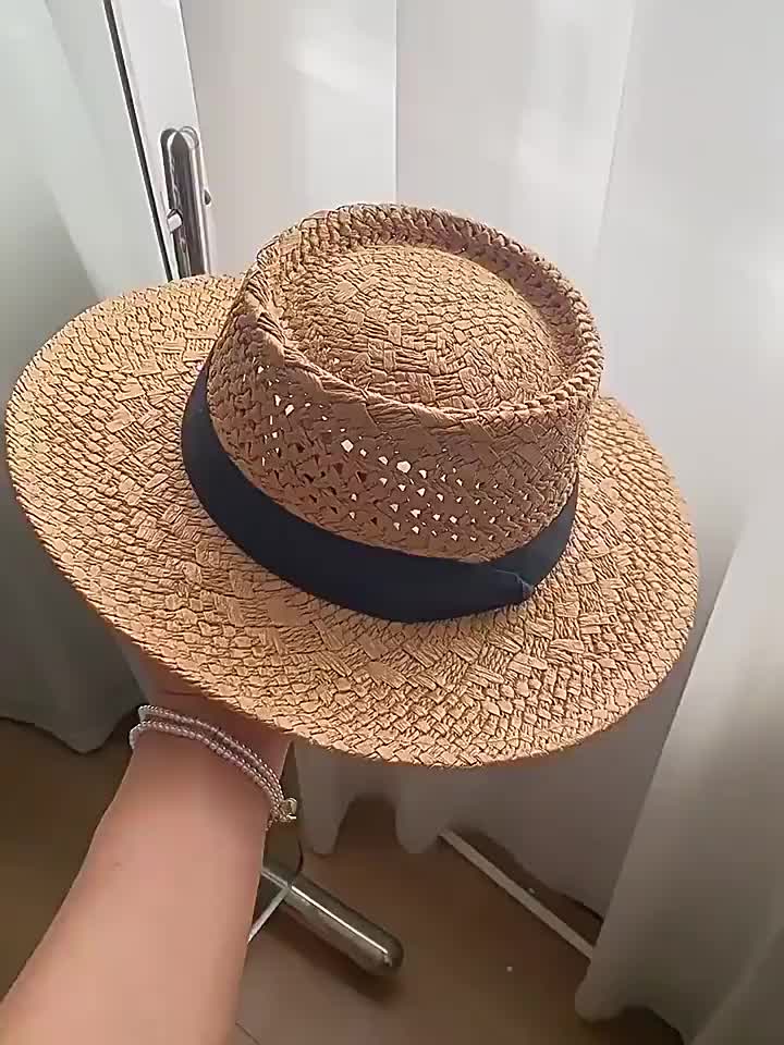 1pc Fitted Raffia Crochet Straw Hat with Breathable Design for Women | Spring\u002FSummer Occasion Wear | Birthday Present